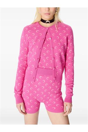 Cardigan aderente in maglia jacquard MARINE SERRE | WTK011ACKNI0530PK30